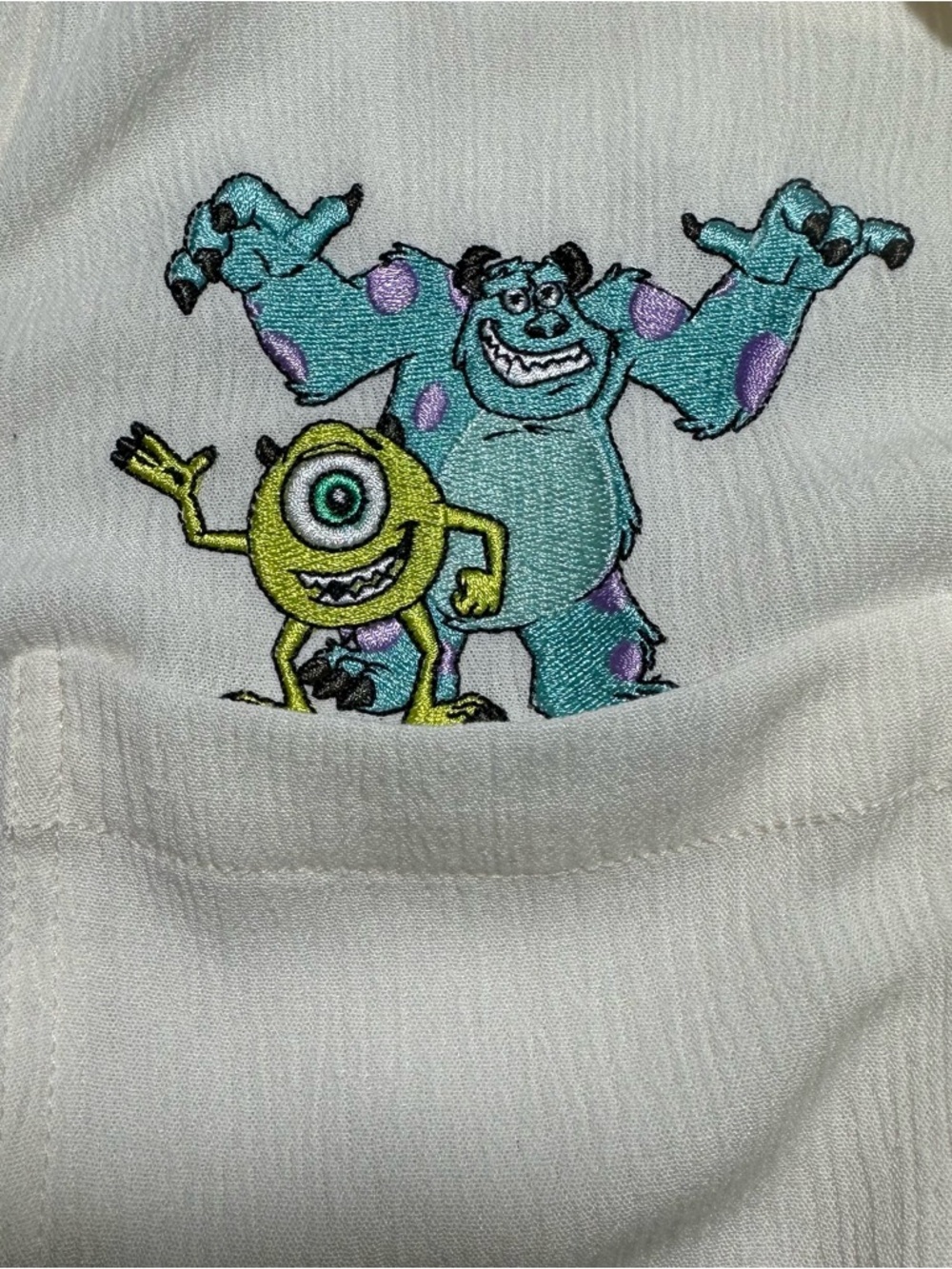Disney Pixar Monsters Inc Button Down Shirt NWT Torrid Size 18-20 Embroidered - Picture 3 of 16
